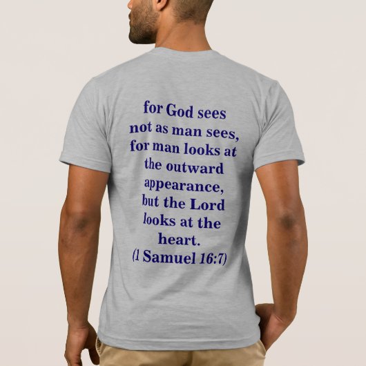 主がハートを見る Tシャツ (裏面)