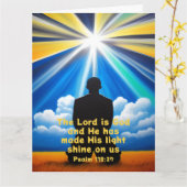 主が光を折り畳んだカードを照らす カード (黄色い花)