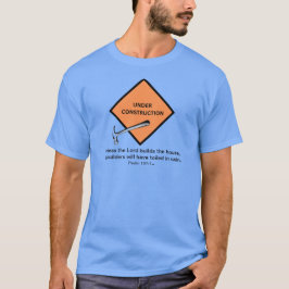 主が家を建てられない限り 詩篇127編1節 Tシャツ