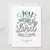 主が持っている世界に喜びを来与える。クリスマス シーズンカード (正面)