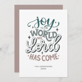 主が持っている世界に喜びを来与える。クリスマス シーズンカード