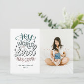 主が持っている世界に喜びを来与える。クリスマス シーズンカード (スタンド正面)