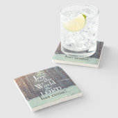 主が持っている世界への喜び来、冬の森 ストーンコースター (横)