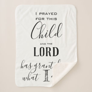 主が祈私に与えてくださった子のために シェルパブランケット