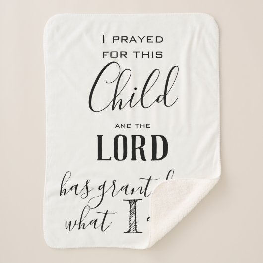 主が祈私に与えてくださった子のために シェルパブランケット (正面)