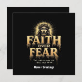 主が私の味方であることを恐れる信仰 招待状 (正面/裏面)