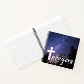 主が私の祈りナイトスカイ祈りの言葉ジャーナルを聞く ノートブック (内部)