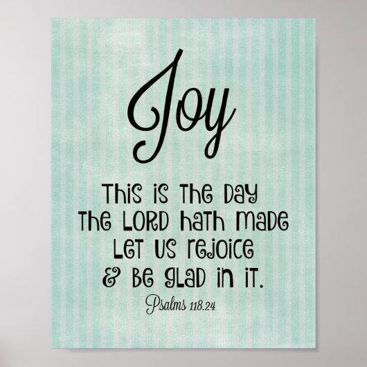 主が聖書の節を作った日である ポスター (正面)