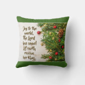 主が聖降誕祭を持つ世界来への喜び クッション (裏面)