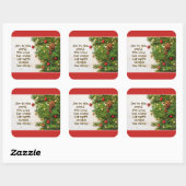 主が聖降誕祭を持つ世界来への喜び スクエアシール (シート)