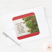 主が聖降誕祭を持つ世界来への喜び スクエアシール (封筒)