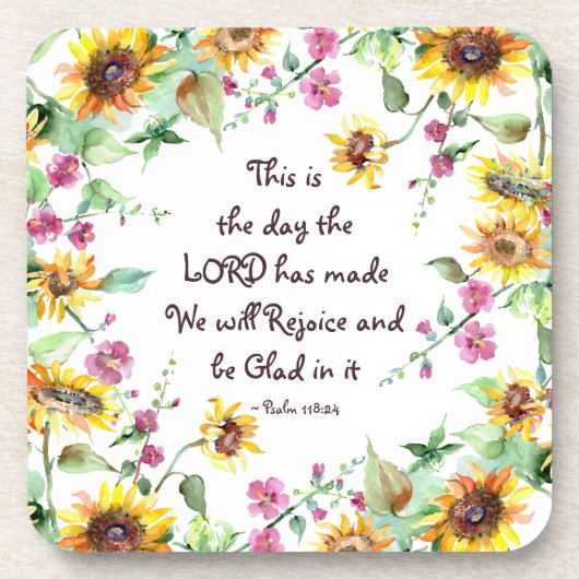 主が詩篇118:24を作った日 コースター (正面)