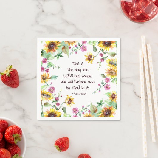 主が詩篇118:24を作った日 スタンダードカクテルナプキン (インサイチュ)