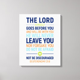 主ご自身があなたに向かって行きなさい、申命記31:8 キャンバスプリント