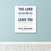 主ご自身があなたに向かって行きなさい、申命記31:8 キャンバスプリント (インサイチュ (ウッドフロア))