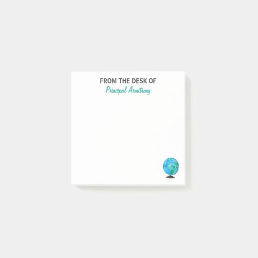 主でパーソナライズな地球の机から ポストイット (正面)