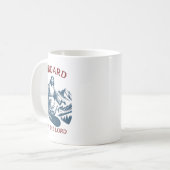 主と一緒に乗る – 雪の上でイエス様をスノーボード コーヒーマグカップ (正面左)