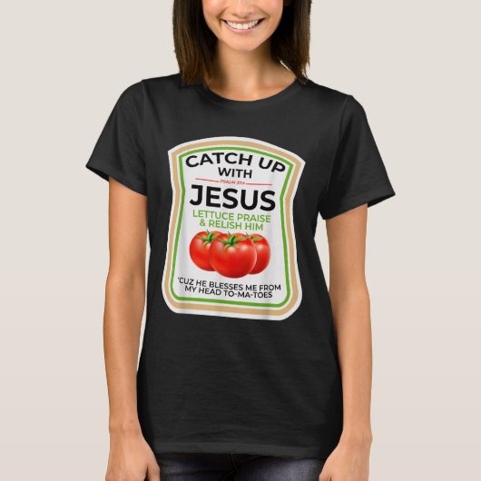 主と共に歩む 詩篇37_4 楽しいキリスト教のカップ Tシャツ (正面)