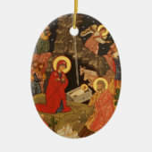 主と救い主イエス・キリストの出生 セラミックオーナメント (正面)