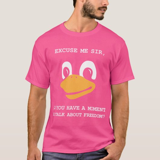 主と救い主TuxペンギンLinux宗教 Tシャツ (正面)