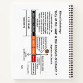 主と歓喜の日の口語学 ノートブック (裏面)