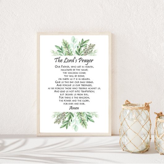 主と緑との祈りの言葉～ Matthew 6:9-13 ポスター