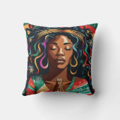 主と賛美およ保り聖降誕祭の黒人女性 クッション (裏面)