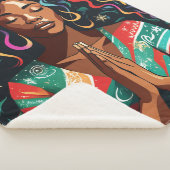 主と賛美およ保り聖降誕祭の黒人女性 シェルパブランケット (3/4)