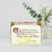 主なるキリストは再び賛美歌ヴィンテージ復活祭 ポストカード (スタンド正面)