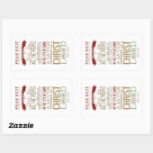 主なるキリスト 長方形シール (シート)