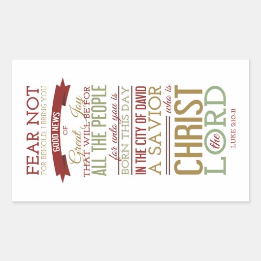 主なるキリスト 長方形シール (正面)