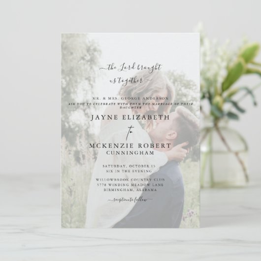 主なるクリスチャンが私たちを一緒に写真II 招待状 (スタンド正面)