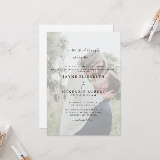 主なるクリスチャンが私たちを一緒に写真II 招待状 (正面/裏面インサイチュ)