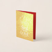 主なる世界への喜び – 来金ゴールド宗教 箔カード (正面)