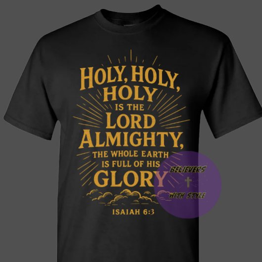 主なる全能の神は聖なる方 - キリスト教 Tシャツ