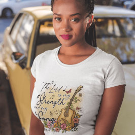 主なる女性のグラフィックに歌う Tシャツ