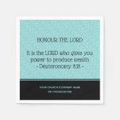 主なる教会のビジネス紙を敬パーソナライズされたう スタンダードカクテルナプキン (正面)