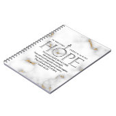 主なる聖なる書物、 経典の祈りの詩イザヤ40:31 ノートブック (左側)