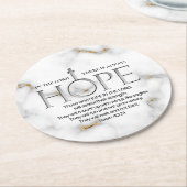 主なる聖なる書物、 経典の祈りの詩イザヤ40:31 ラウンドペーパーコースター (アングル)