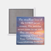 主なる聖書の聖句の日の出に対する確固たる愛 マグネット (正面/裏面)