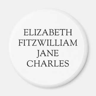 主なキャラクターのプライドと偏見 マグネット