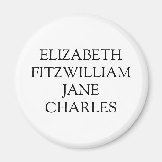 主なキャラクターのプライドと偏見 マグネット (正面)