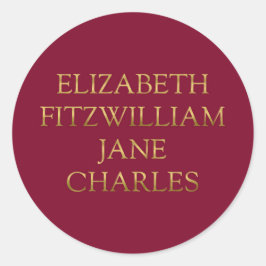 主なキャラクターのプライドと偏見 ラウンドシール