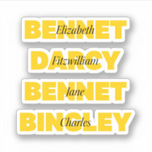 主なキャラクターのプライド及び偏見