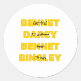 主なキャラクターのプライド及び偏見 ラウンドシール