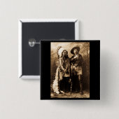 主なシッティングブルおよびバッファロービル1895年 缶バッジ (正面&裏面)