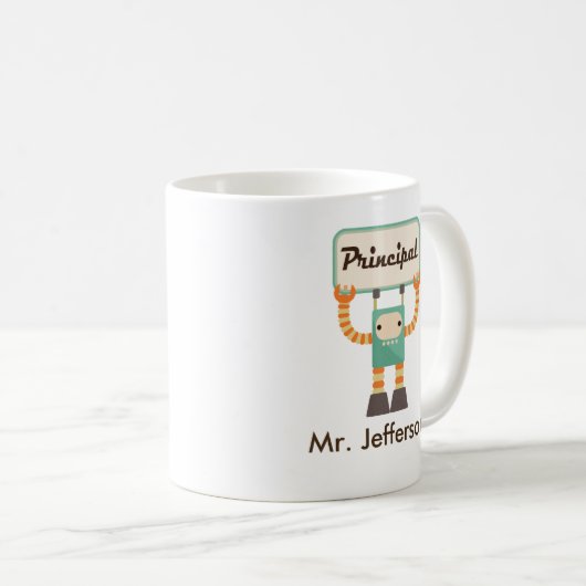 主なヴィンテージの学校のロボットマグ コーヒーマグカップ (正面右)