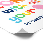 主な子供への信頼キリスト教の聖書の聖句ポステ ポスター (角)