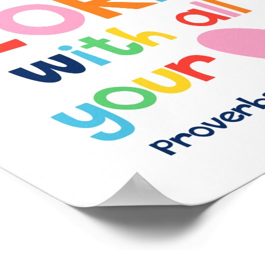 主な子供への信頼キリスト教の聖書の聖句ポステ ポスター (角)