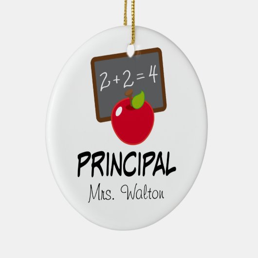主な学校のオーナメントのパーソナライズなギフト セラミックオーナメント (右)